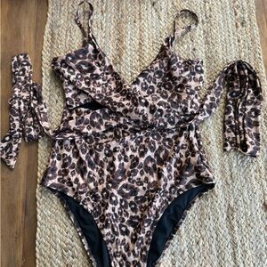 Aerie Animal Print One-Piece Swimsuit